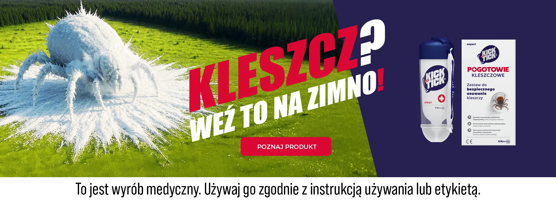Baner Kick the tick - weź to na zimno
